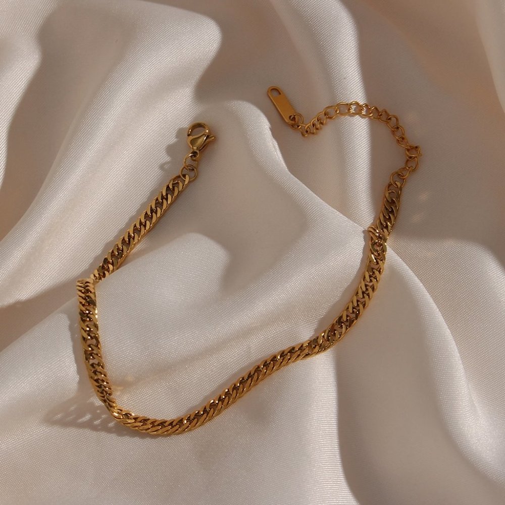 PVD Gold Plating Thin Snake Chain Necklace - Picture 3 of 6
